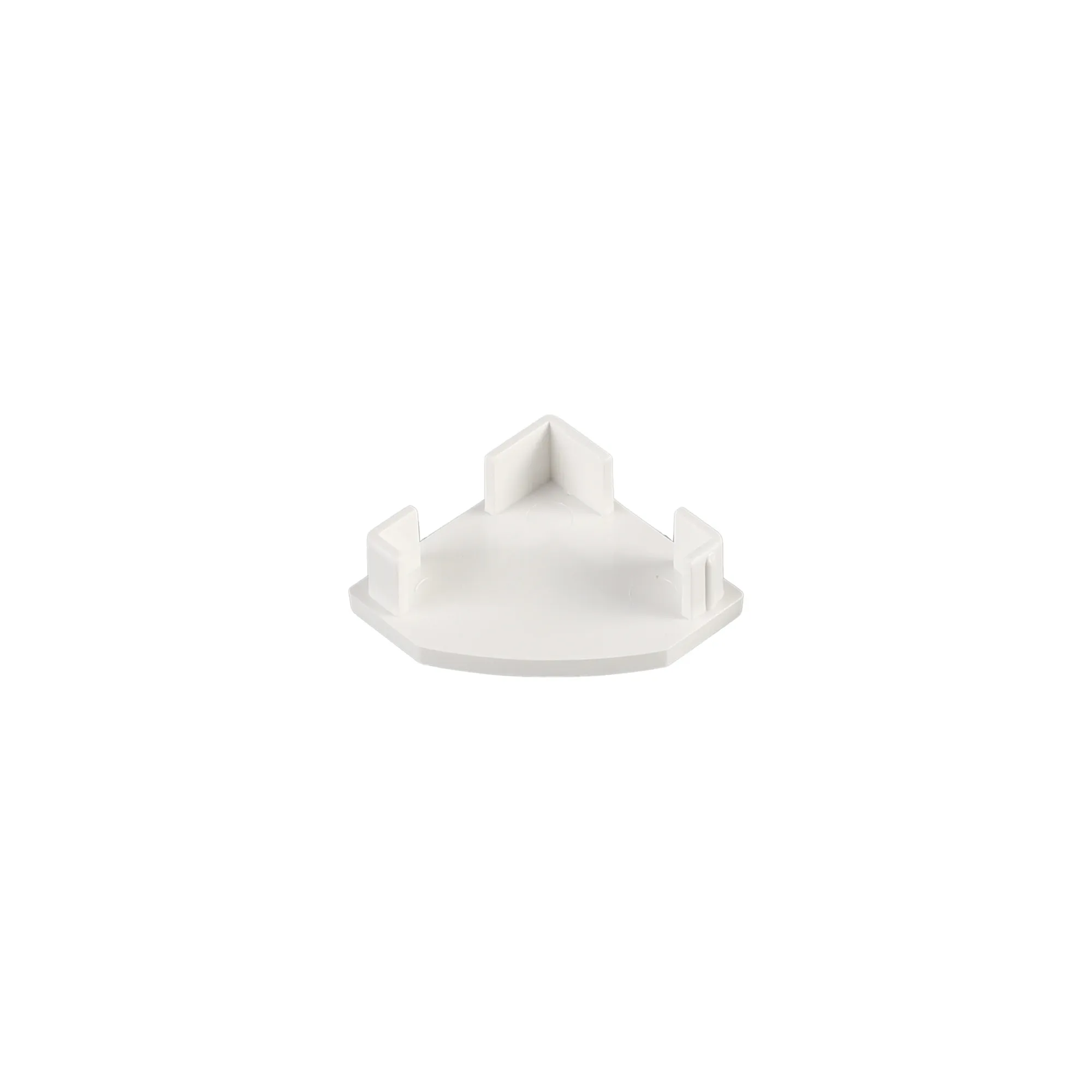 M8062  Tiras 18mm x 18mm White Corner Profile End Cap Without Hole (1pc) for M7417